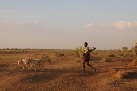 Turkana shepherd - Very sad to see how they are all trading their canes for AK47s?